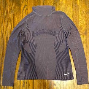 Nike Element Ribbed Dri-Fit Stretch Hoodie Purple
